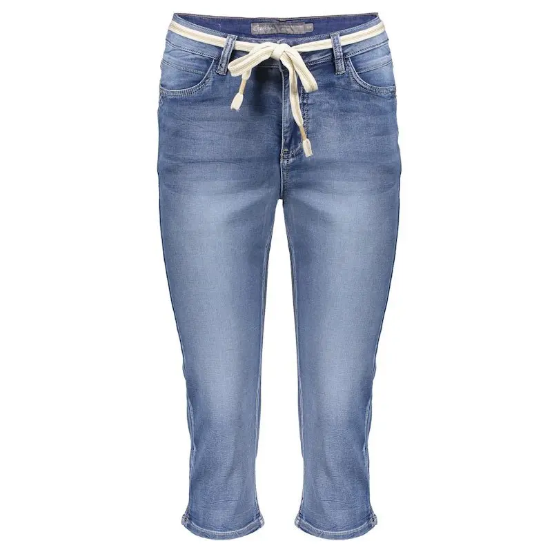 Mid Blue Denim capri 51006