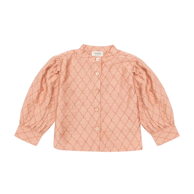 Mieke Blouse | Cloudy Rose - Rust Diamonds