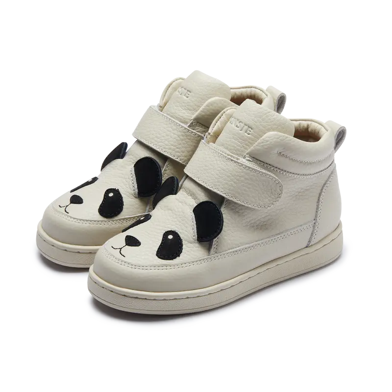 Mika Sneakers | Panda | Off White Leather