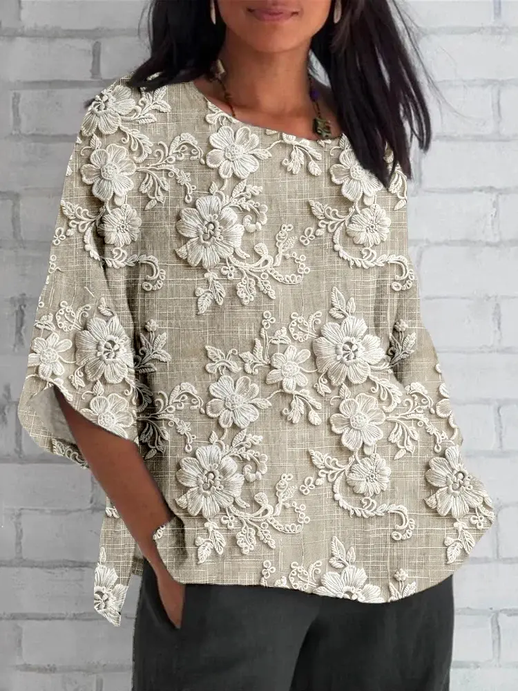 Mila | Blumenmuster Gathered Waist Bluse