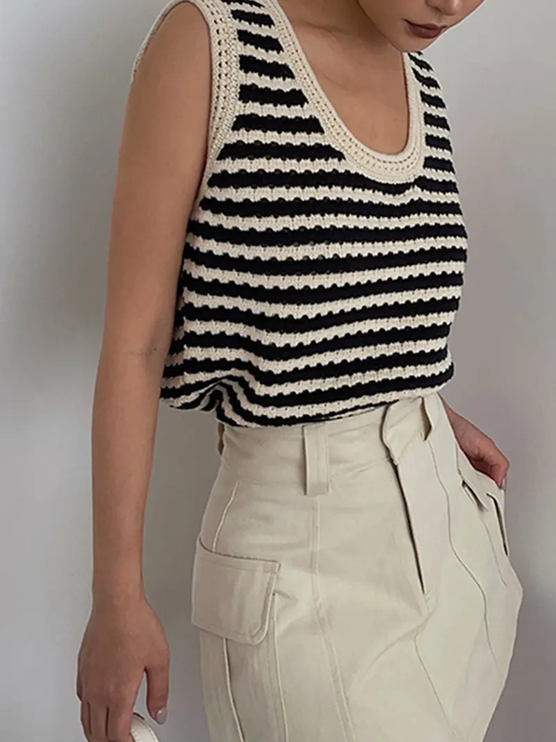 Mila | Modische Weste Damen Strick Stil