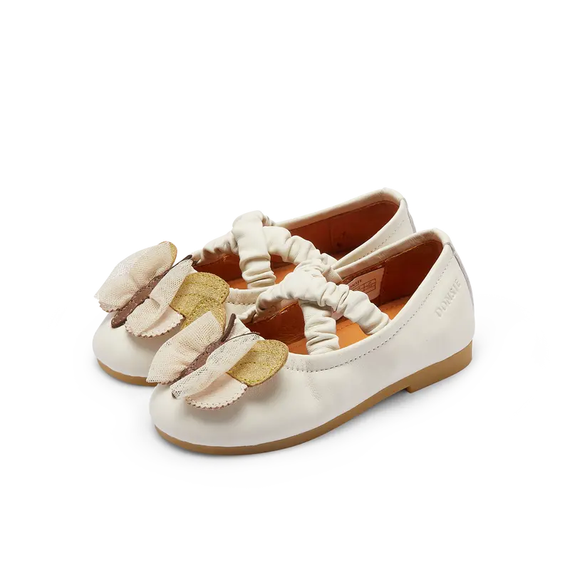 Mileni Ballerinas | Cream Sheep Leather