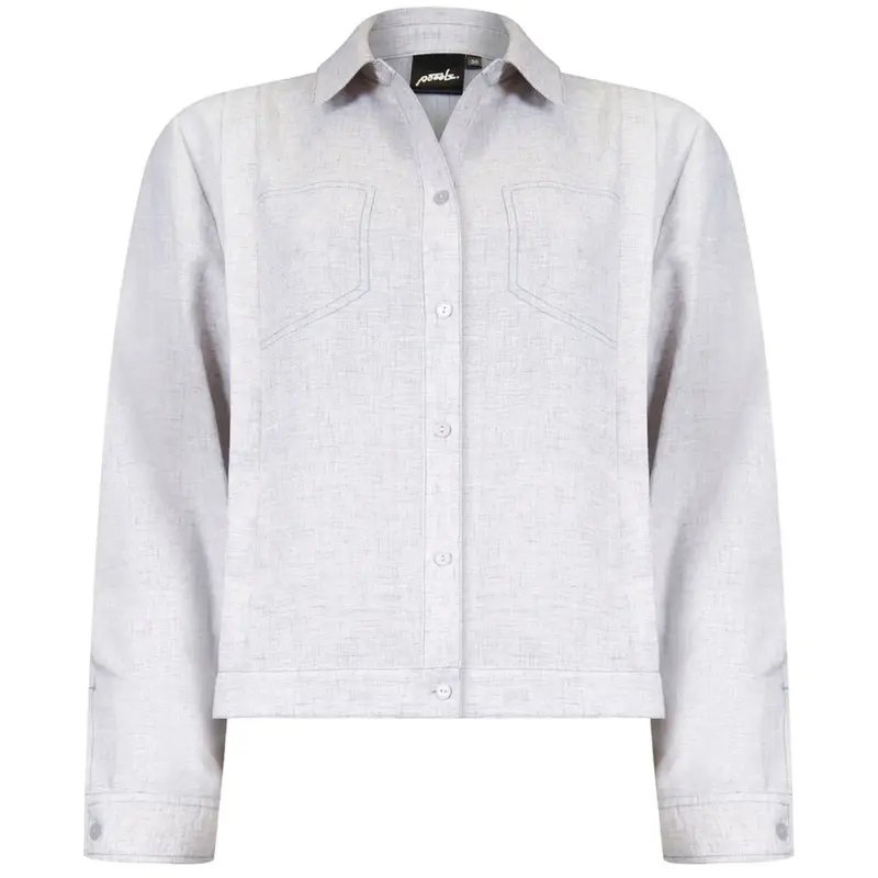Mineral Grey stitching blouse 613194