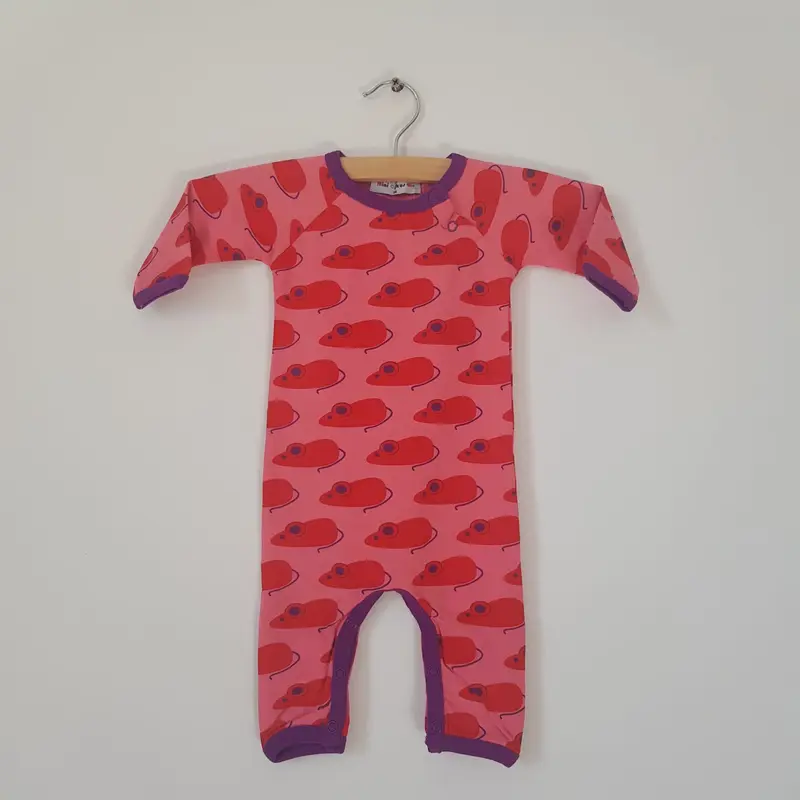 Mini Cirkus - Jumpsuit Mouse Pink Pak Muizen Roze
