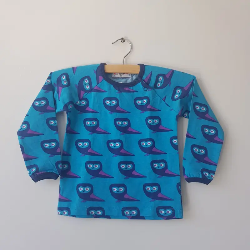 Mini Cirkus - Longsleeve Owl Blue Uilen Blauw