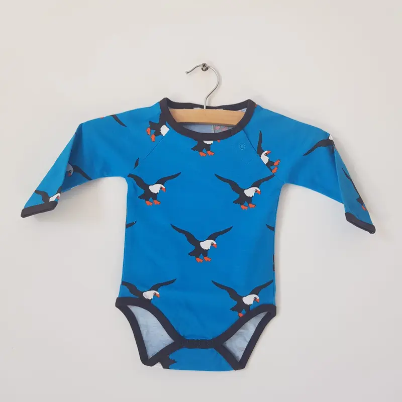 Mini Cirkus - Romper Longsleeve Body Eagle Blue Adelaar Blauw