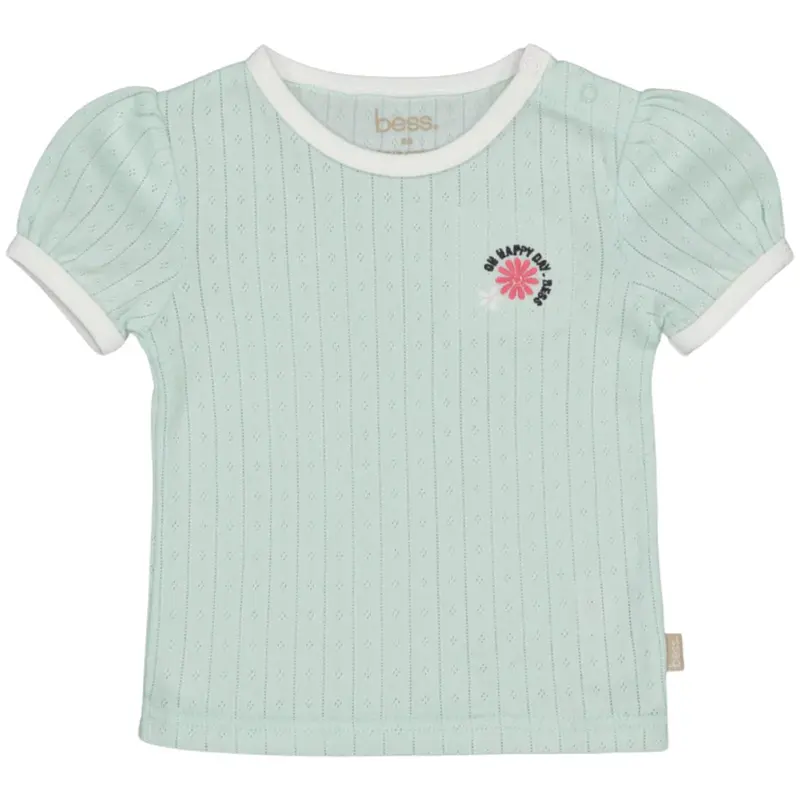 Mintgroen t-shirt Ajour Flower 261103