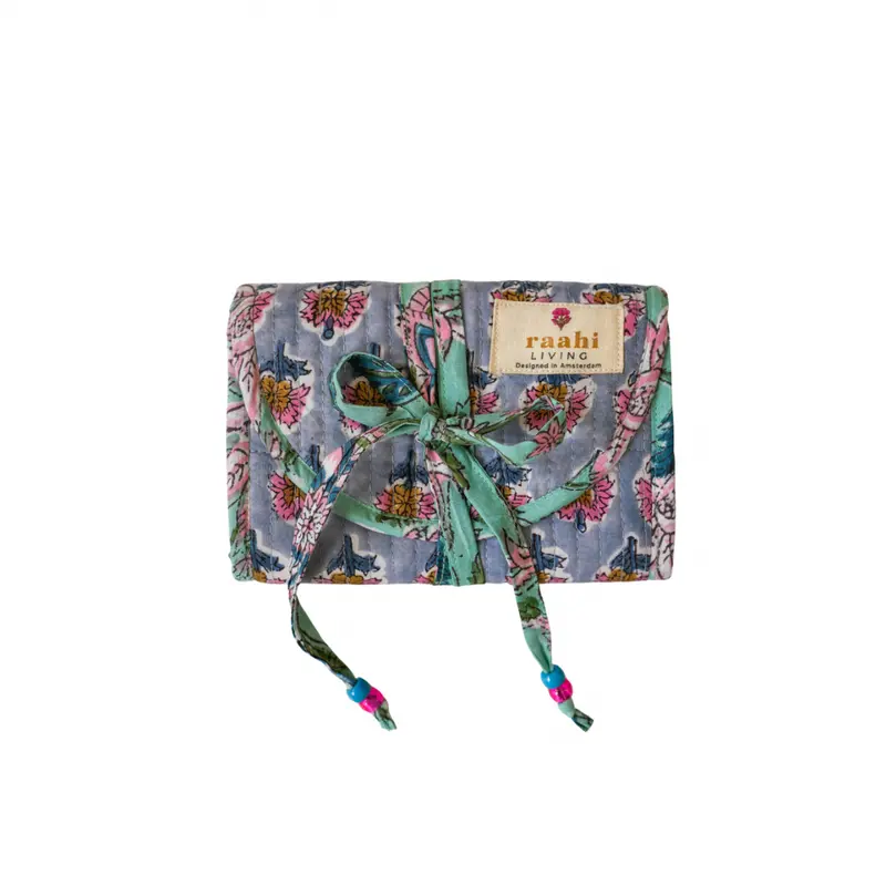 Mira Block-Printed Quilted Jewellery Organizer