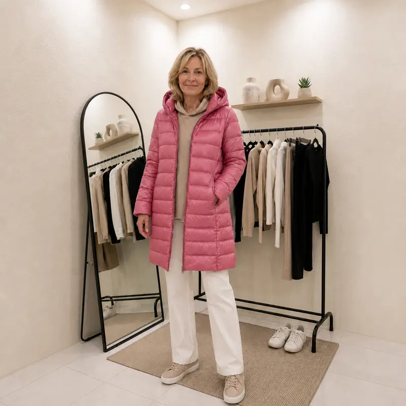 Mira - ultraleichte Longline-Pufferjacke