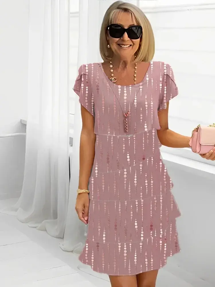 Monika | Elegante fließende Kleid mit Rüschen