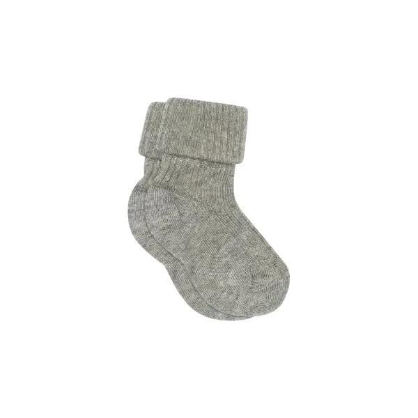 MP Denmark Cotton Baby Rib Socks Grey Melange