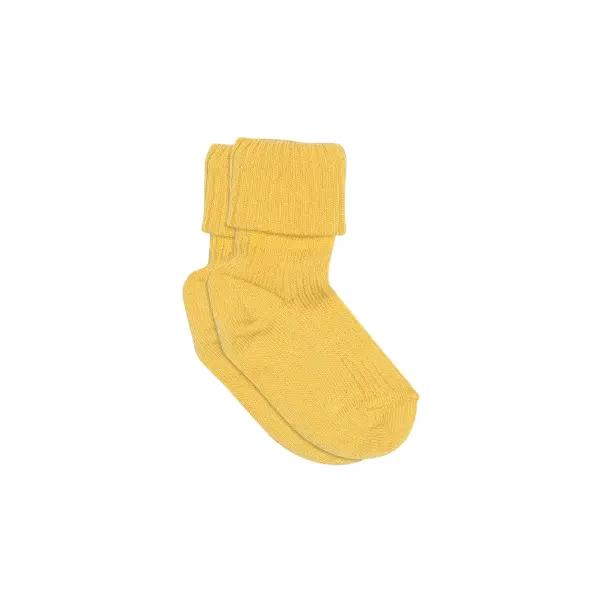 MP Denmark Cotton Baby Rib Socks Misted Yellow