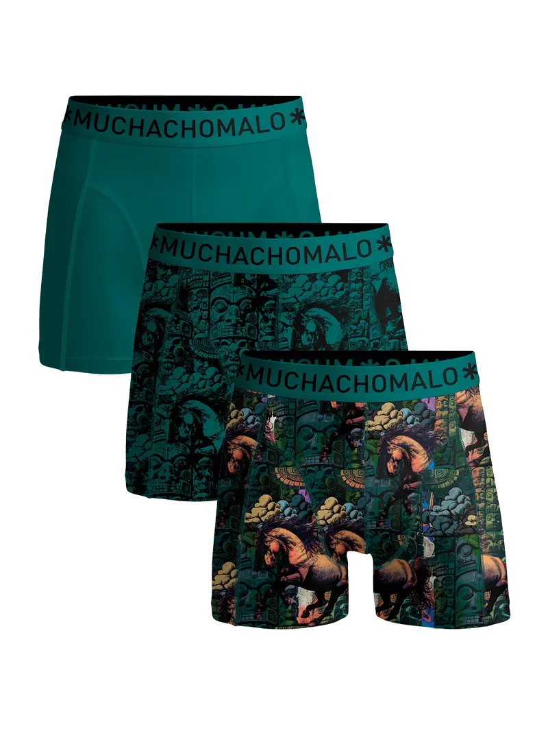 Muchachomalo - Boys 3-Pack Boxer Shorts Print/Print/Solid