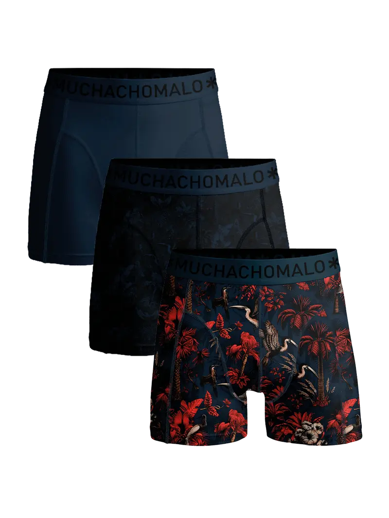 Muchachomalo - Boys 3-Pack Boxer Shorts Print/Print/Solid