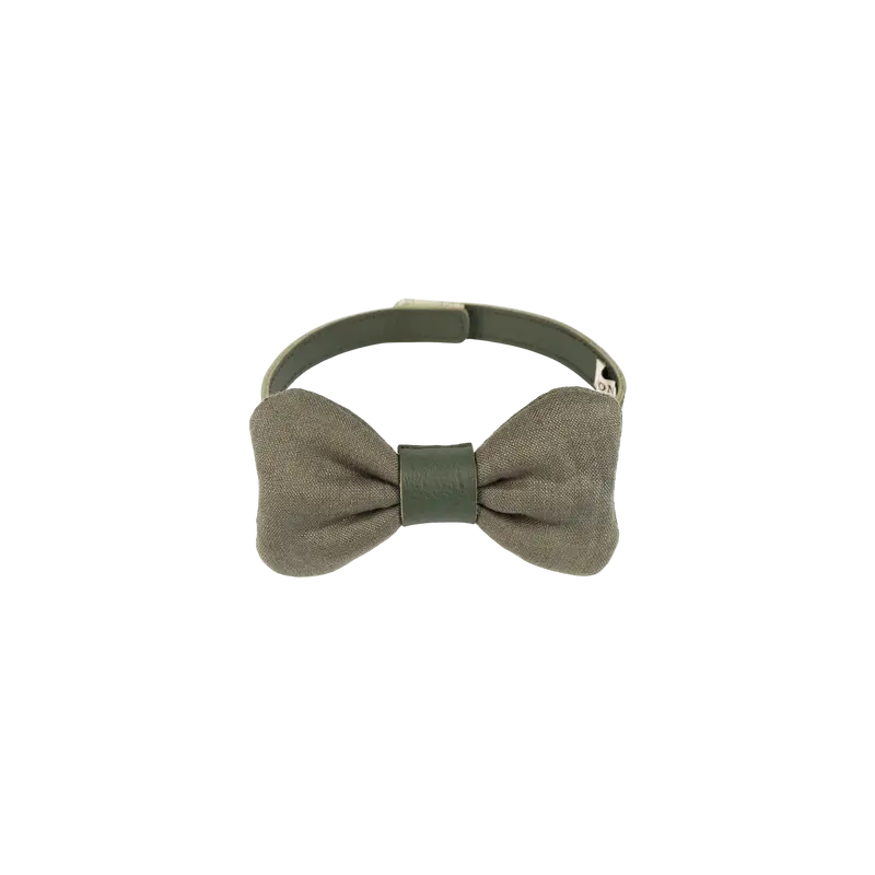 Murro Bow Tie | Olive Leather