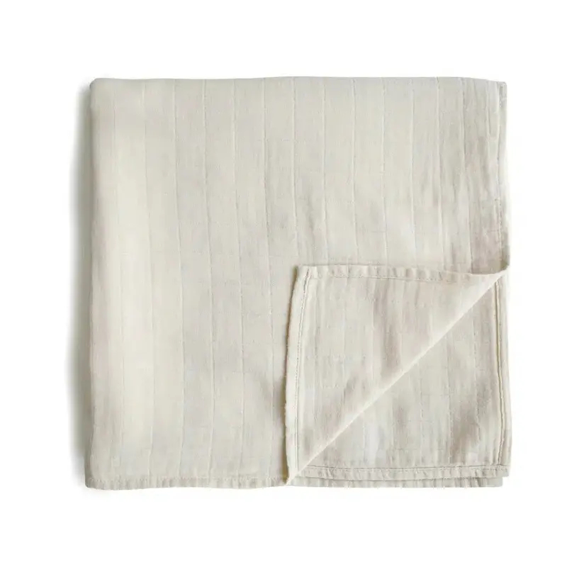 Mushie Muslin Swaddle Fog