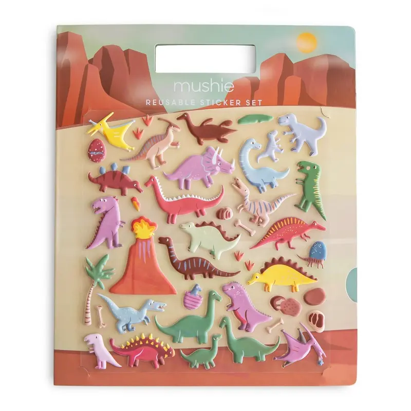 Mushie Reusable Sticker Set Dino
