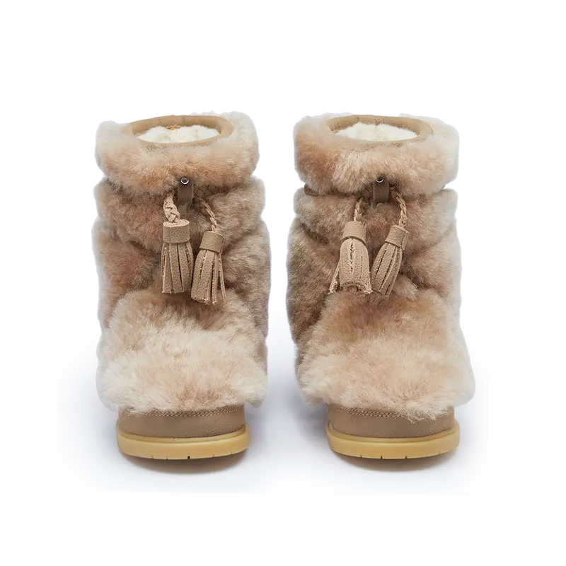 Myril Boots | Light Beige Sheep Wool