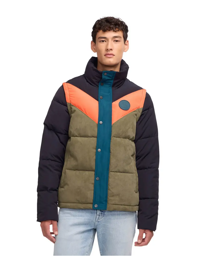 Nelleke Mixed Media Puffer With Removable Sleeves