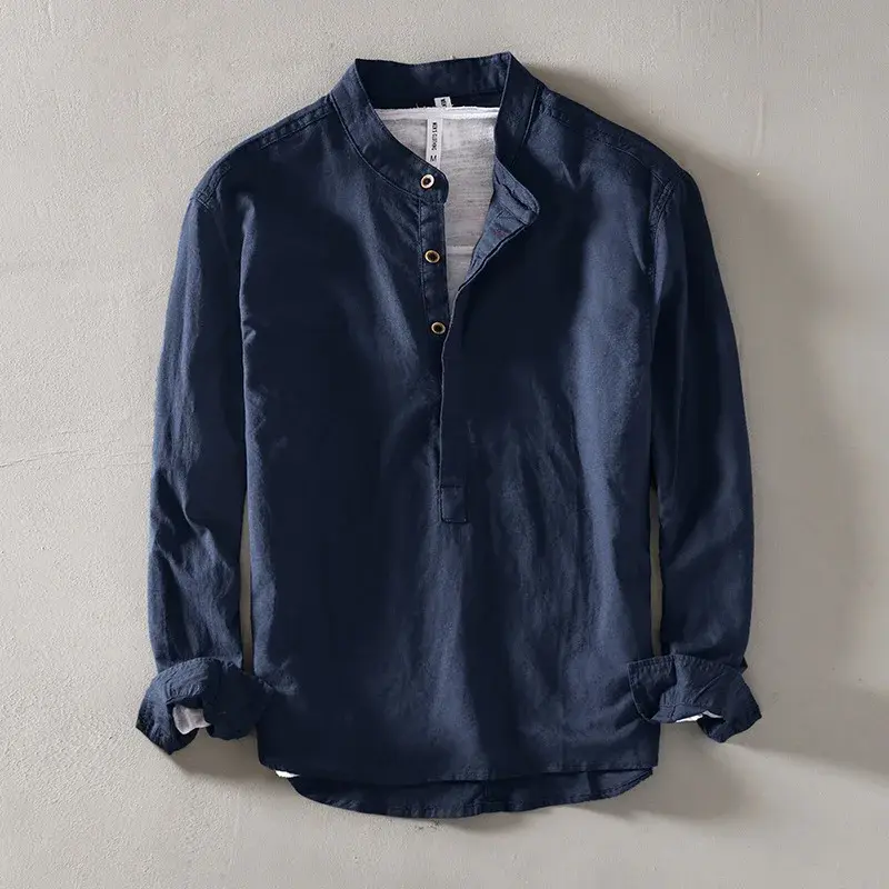Nevio | Herren Langarm-Henley-Shirt