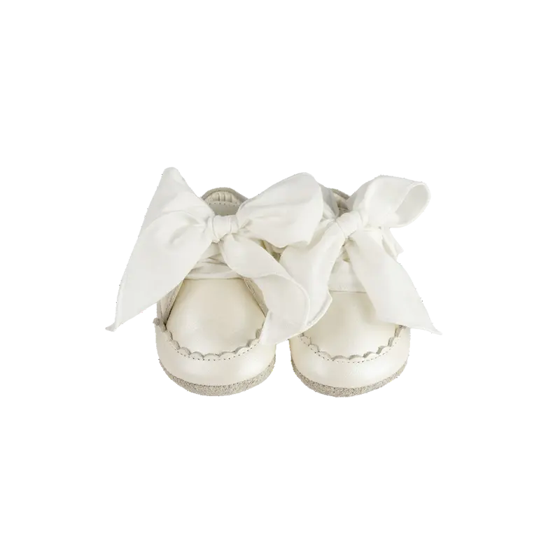 Nienelien Sneakers | Off White Metallic Leather