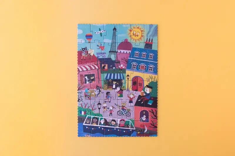 NIGHT & DAY IN PARIS Puzzle Board Game