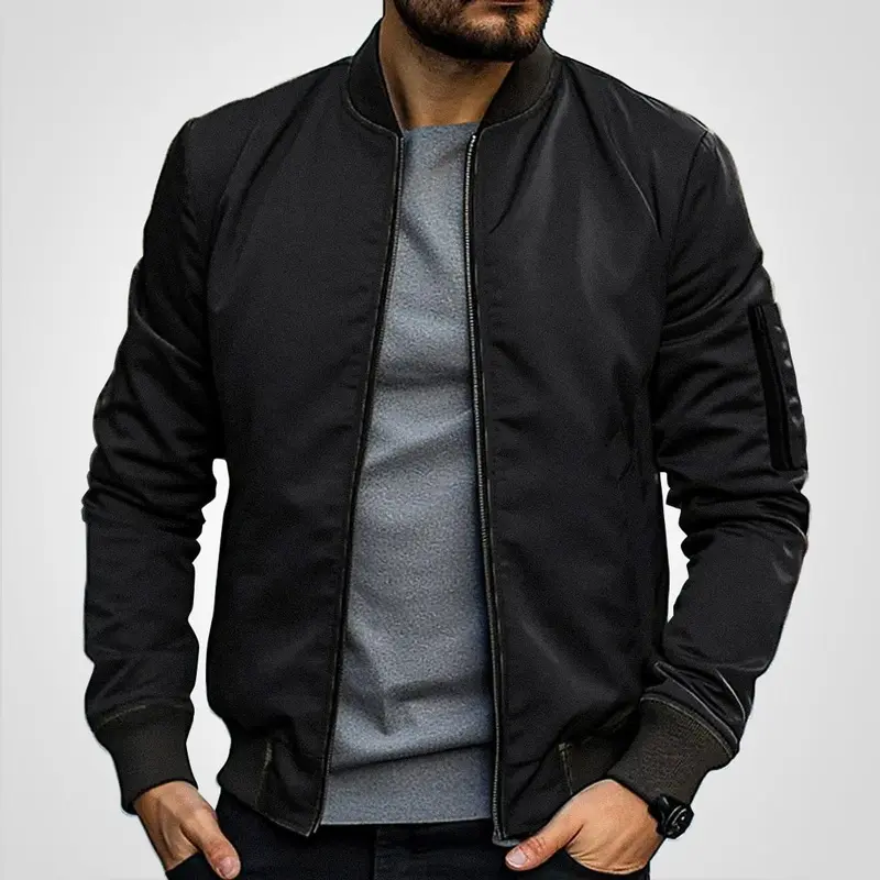 Niklas | Herren Klassische Bomber Übergangsjacke