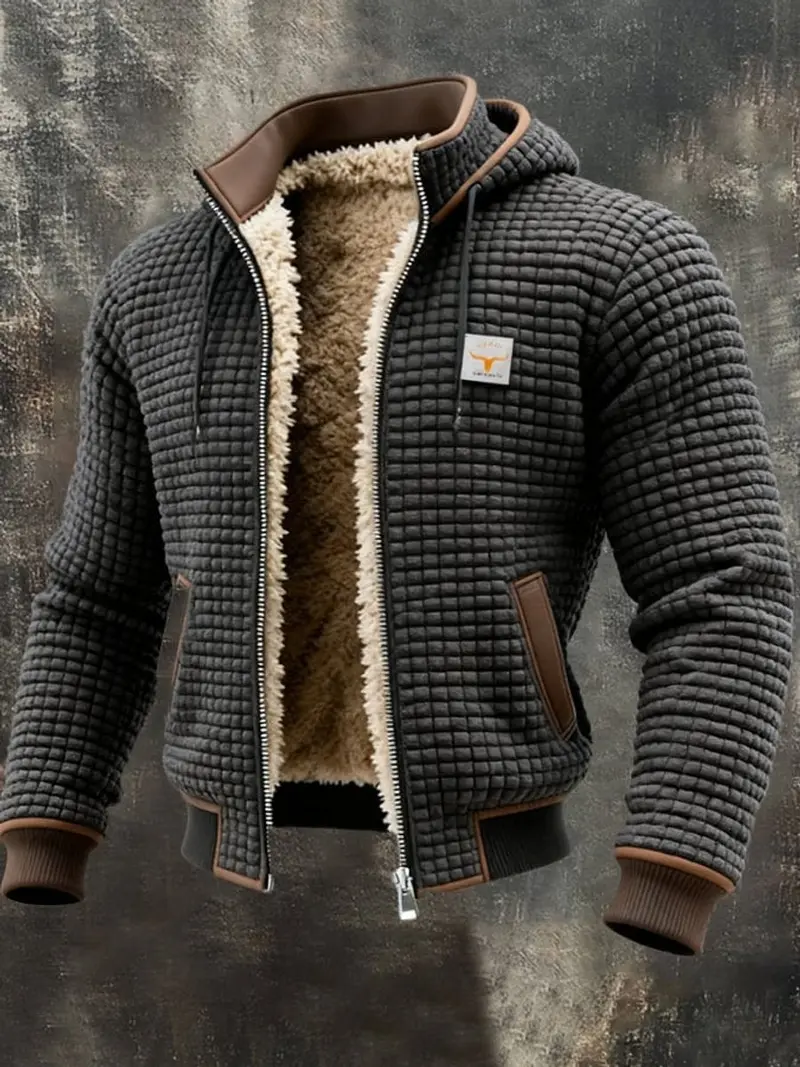 Niklas | Herren Steppjacke Fleecefutter Kapuze