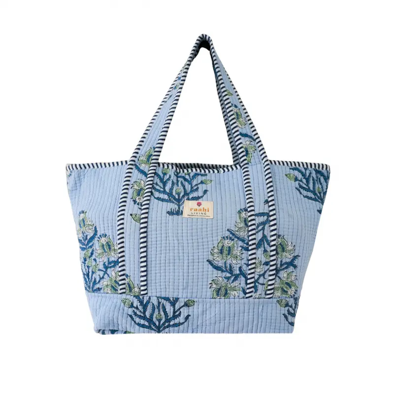 Nina Reversible Poolside Mini Tote Bag | Block Printed