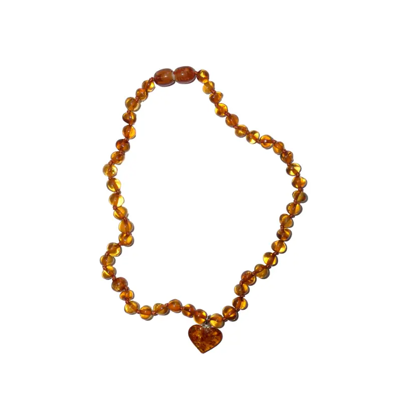 Nirrimis Amber Heart Kids Necklace