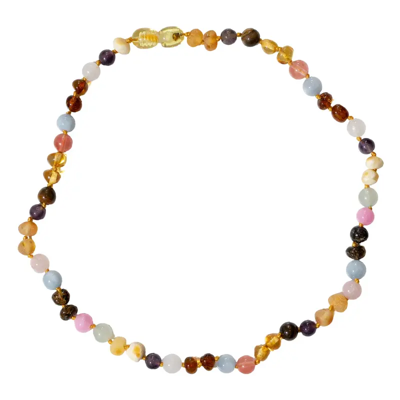 Nirrimis Amber Kids Necklace Rainbow
