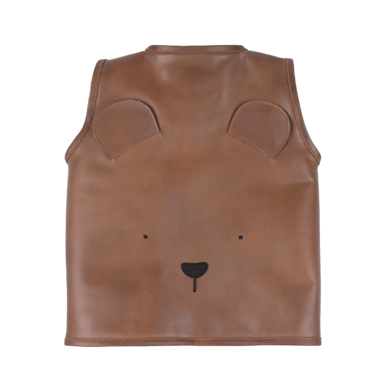 Noa Gilet | Bear | Cognac Classic Leather