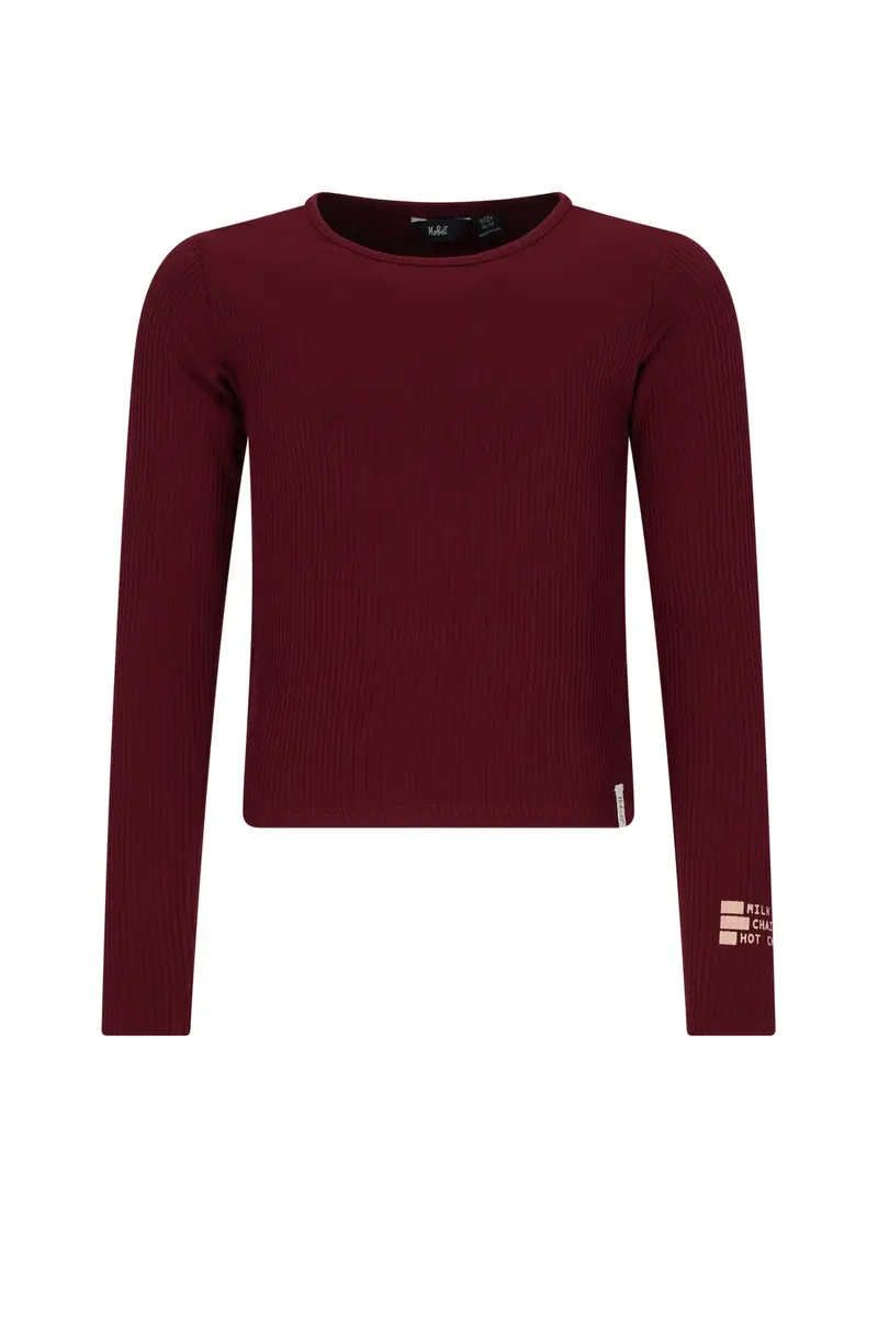 Nobell - Kuan RibJersey Tshirt Bordeaux