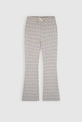 Nobell - Sady AOP Flared Broek Ivoor
