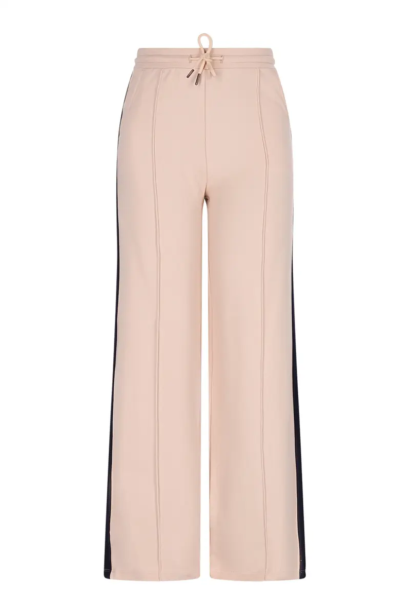 Nobell = Sylvie Travellers Interlock Wijde Broek Lichtbruin