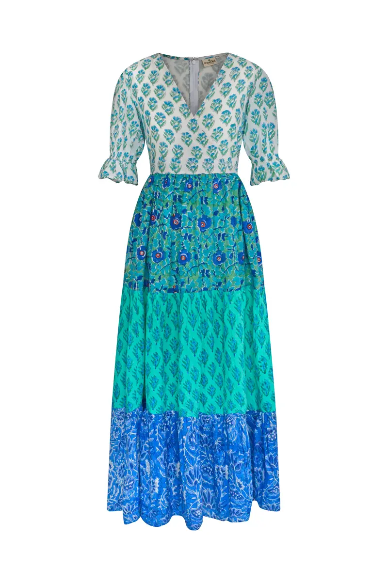 Noor Maxi Dress in Chrysocolla