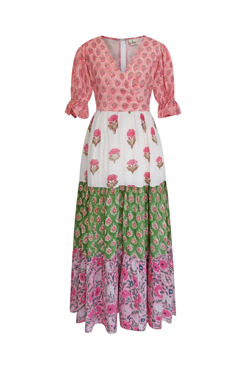 Noor Maxi Dress in Peridot Rose