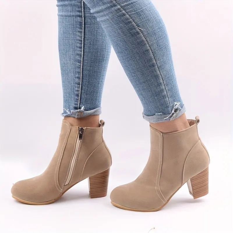 Nora | Damen Stiefeletten mit Blockabsatz
