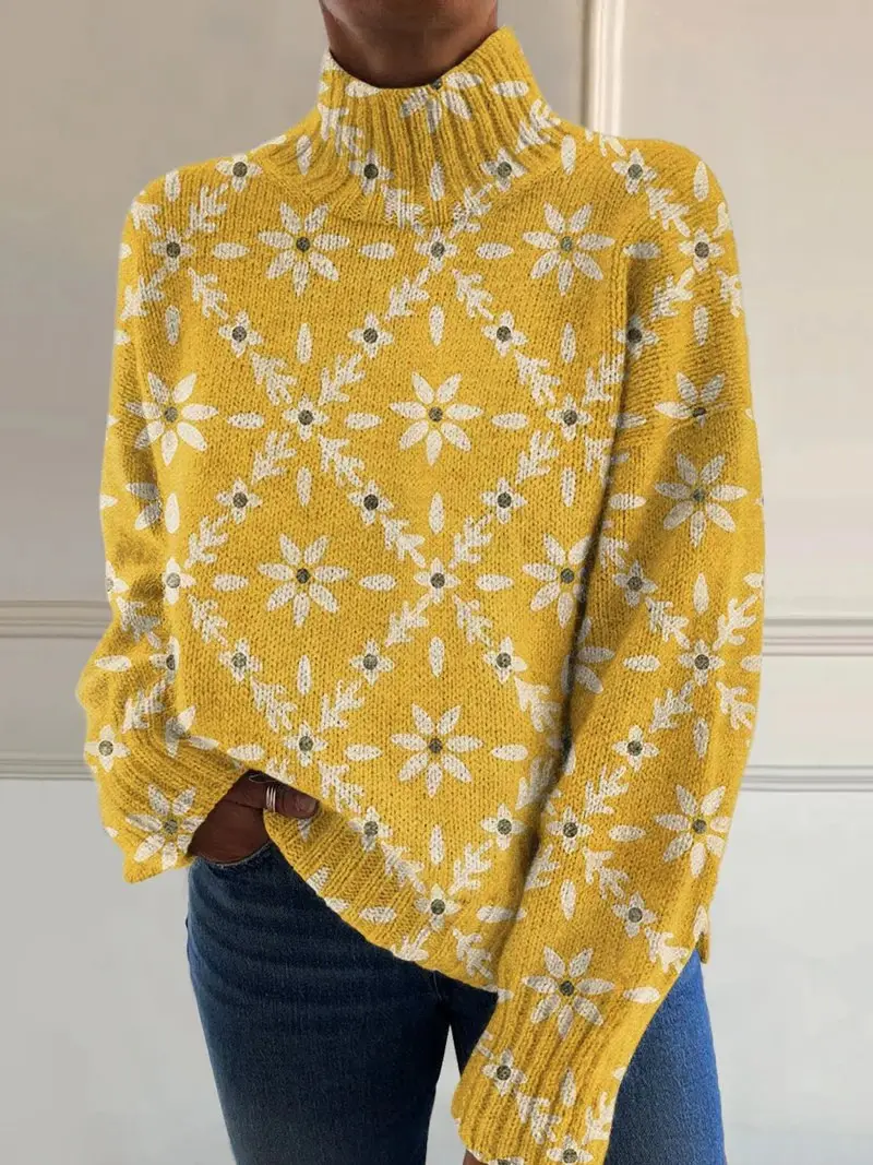 Noressa | Vintage Farbblock Blumen Kunst