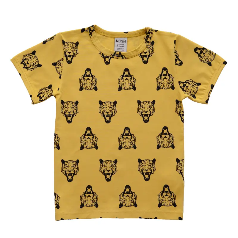 Nosh Organics T-Shirt Tiger Yellow