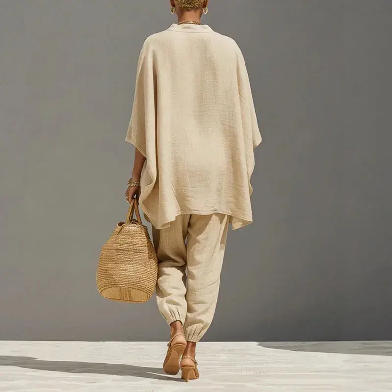Octavia | Damen Oversize Tunika Zweiteiler Set