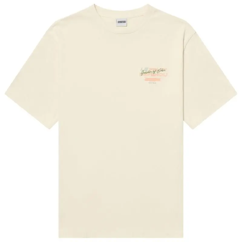 Offwhite ronde hals backprint t-shirt Defendu