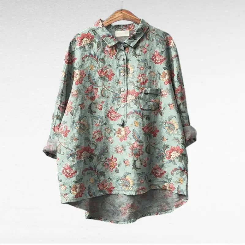 Olivia | Oversized Leinen-Bluse