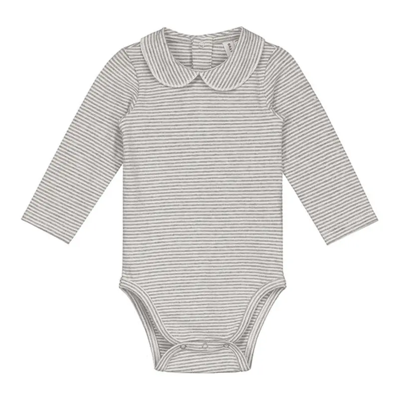 Onesie Collar Grey Melange Cream