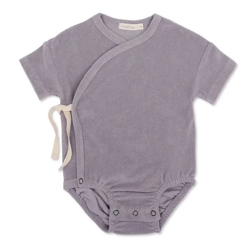 Onesie Cross-over Frotté Grey Lavender