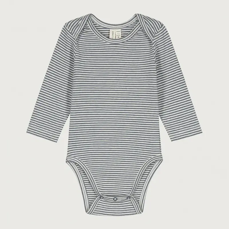 Onesie Longsleeve Blue Grey Cream