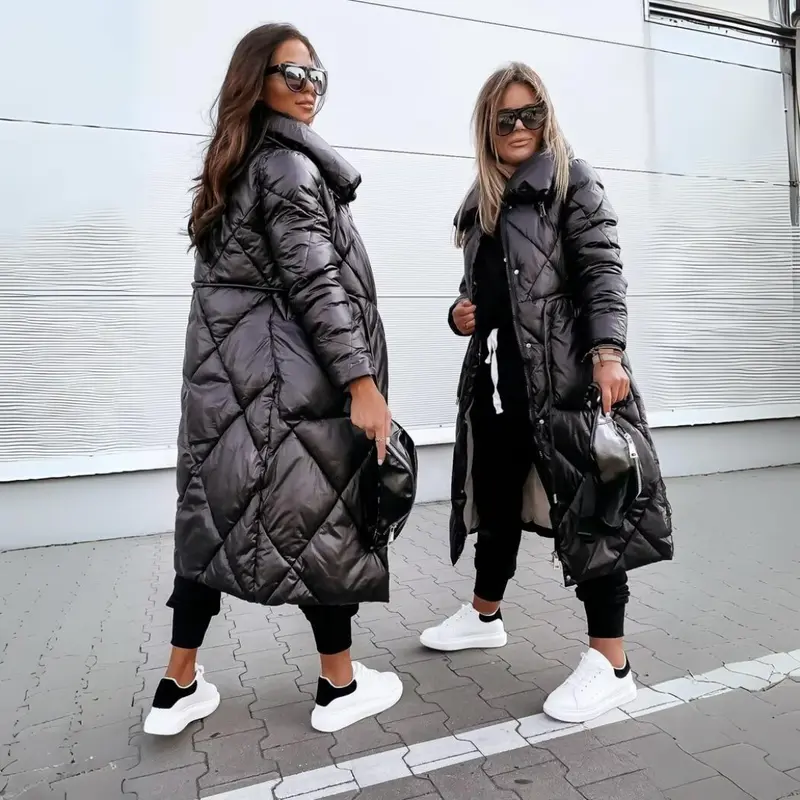 Osvika | Damen Lange Steppjacke Wintermantel