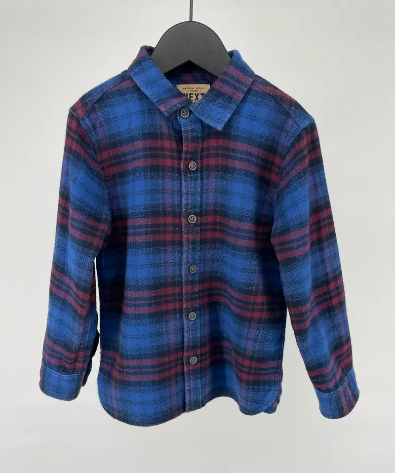 Overhemd Blauw Geruit Maat 98