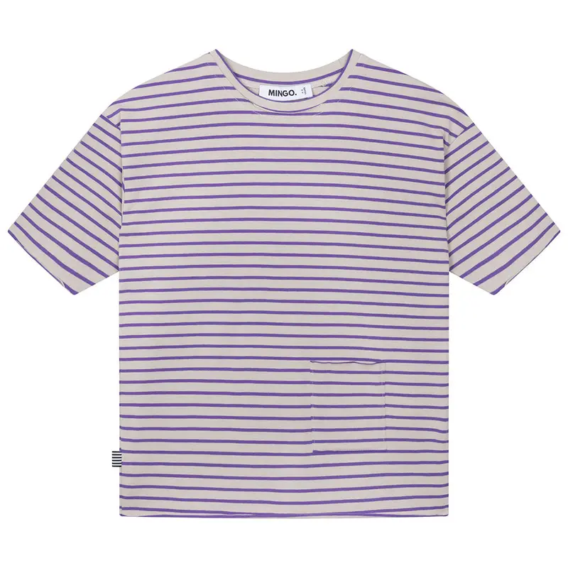 Oversized T-shirt Berry Stripes