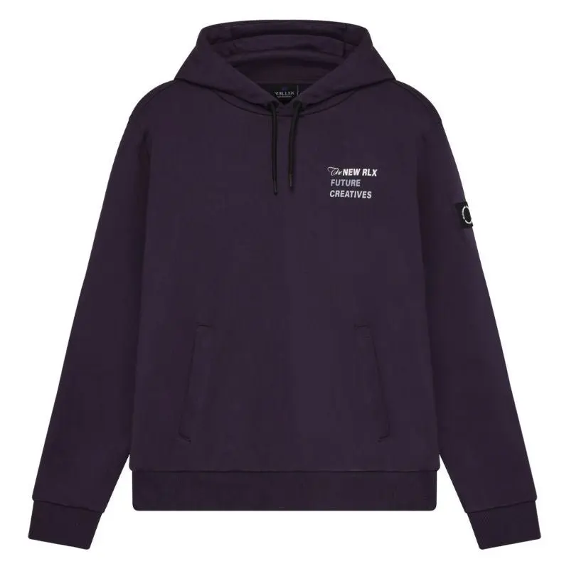 Paarse hoodie Rellix Brushed Backprint 940385